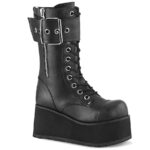 Petrol-150 Black Vegan Leather Demonia