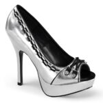 Pixie-18 Demonia Silver Vegan Leather - Image 7