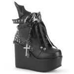 Poison-107 Demonia Black Vegan Leather