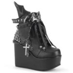 Poison-107 Demonia Black Vegan Leather - Image 6