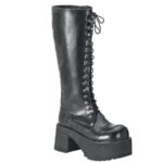 Ranger-302 Black Vegan Leather Demonia - Image 2