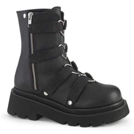 Renegade-50 Black Vegan Leather-Nylon Demonia