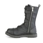 Riot-12Bk Black Vegan Leather Demonia - Image 4