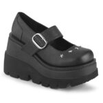 Shaker-23 Black Vegan Leather Demonia - Image 2