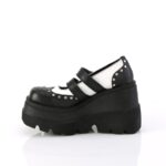 Shaker-27 Black-White Vegan Leather Demonia - Image 4