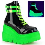 Shaker-52 Black Patent-U V Neon Green Demonia - Image 2