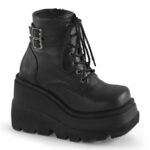 Shaker-52 Black Vegan Leather Demonia