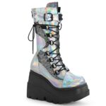 Shaker-70 Silver Holo Vegan Leather Demonia - Image 2