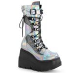 Shaker-70 Silver Holo Vegan Leather Demonia - Image 6