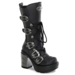 Sinister-203 Black Vegan Leather Demonia