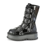 Slacker-160 Black Patent-Vegan Leather Demonia - Image 4