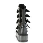 Slacker-160 Black Patent-Vegan Leather Demonia - Image 5
