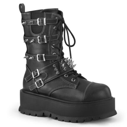 Slacker-165 Demonia Black Vegan Leather