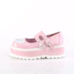 Slacker-25 Baby Pink Holo Patent Demonia - Image 4