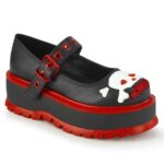 Slacker-27 Demonia Black Vegan Leather
