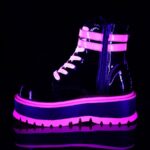 Slacker-52 Demonia Black U V Iridescent Pink - Image 4