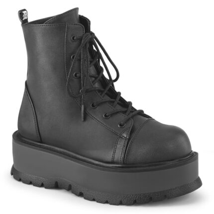 Slacker-55 Demonia Black Vegan Leather