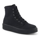 Sneeker-201 Black Canvas Demonia