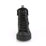 Sneeker-266 Demonia Black Canvas-Vegan Leather - Image 3