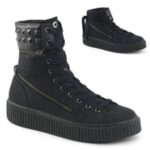 Sneeker-270 Black Canvas Demonia - Image 6