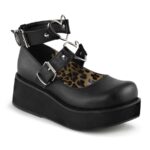 Sprite-02 Black Vegan Leather Demonia
