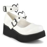 Sprite-02 White Vegan Leather Demonia
