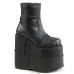 Stack-201 Black Vegan Leather Demonia