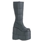Stack-301 Demonia Black Vegan Leather