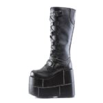 Stack-308 Black Vegan Leather Demonia - Image 4