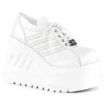 Stomp-08 Demonia White Vegan Leather - Image 2