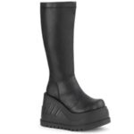 Stomp-200 Black Stretch Vegan Leather Demonia - Image 6