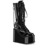 Swing-150 Black Stretch Patent Demonia - Image 6