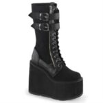 Swing-221 Demonia Black Canvas-Vegan Leather - Image 6