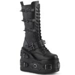Swing-327 Black Vegan Leather Demonia - Image 2