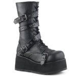 Trashville-205 Demonia Black Vegan Leather - Image 2