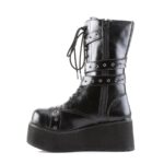 Trashville-205 Demonia Black Vegan Leather - Image 4