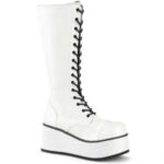 Trashville-502 White Vegan Leather Demonia - Image 6