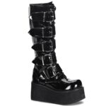 Trashville-518 Black Patent Demonia - Image 2