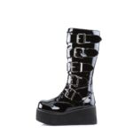 Trashville-518 Black Patent Demonia - Image 4