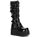 Trashville-518 Black Patent Demonia - Image 6