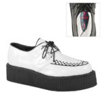 V-Creeper-502 White Vegan Leather Demonia - Image 2