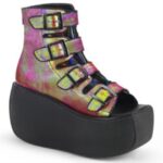 Violet-150 Pink-Green Iridescent Vegan Leather Demonia - Image 6