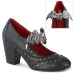 Vivika-32 Black Vegan Leather Demonia