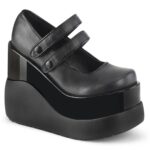Void-37 Black Vegan Leather-Patent Demonia - Image 2