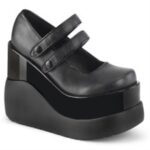 Void-37 Black Vegan Leather-Patent Demonia - Image 6
