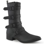 Warlock-110-C Black Vegan Leather Demonia