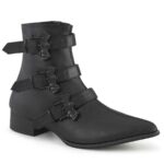 Warlock-50-B Demonia Black Vegan Leather - Image 2