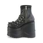 Wave-110 Black Stretch Vegan Leather Demonia - Image 4