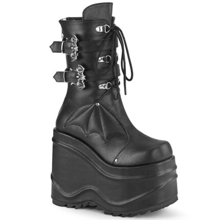 Wave-150 Demonia Black Vegan Leather