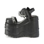 Wave-20 Black Vegan Leather Demonia - Image 4
